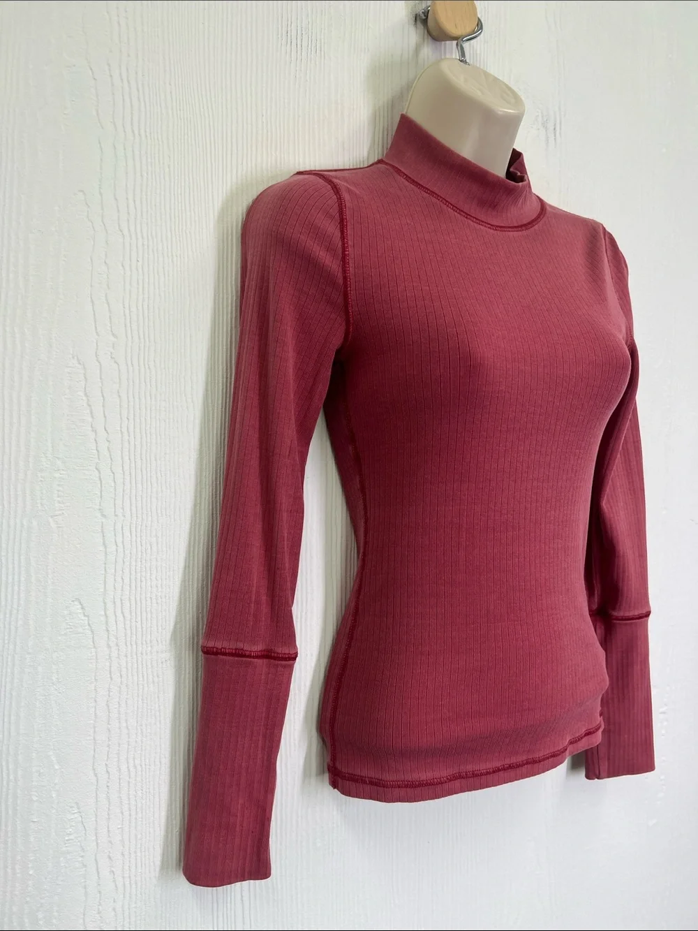 Free People - Intimately The Rickie Mock Neck Ribbed Long Sleeve Blouse Size XS